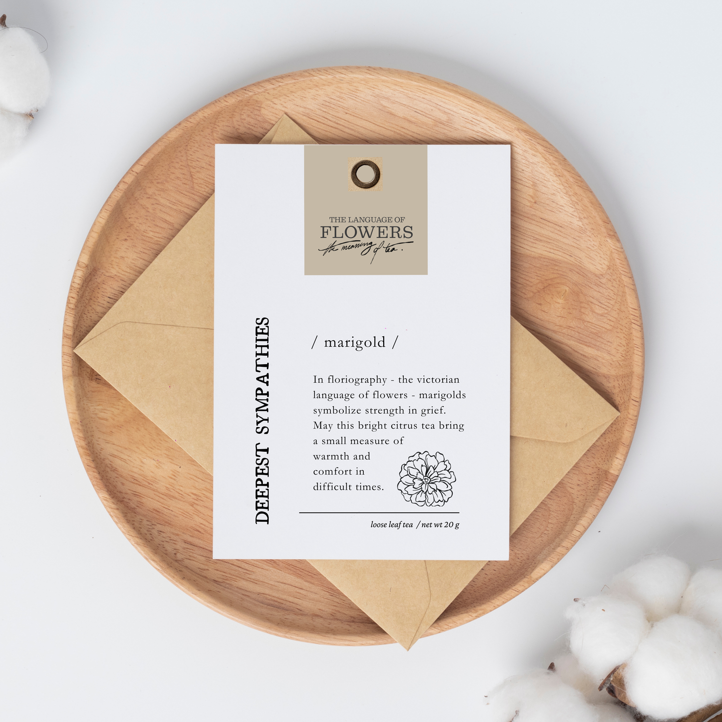 Sympathy Tea Card | Tussie Mussie